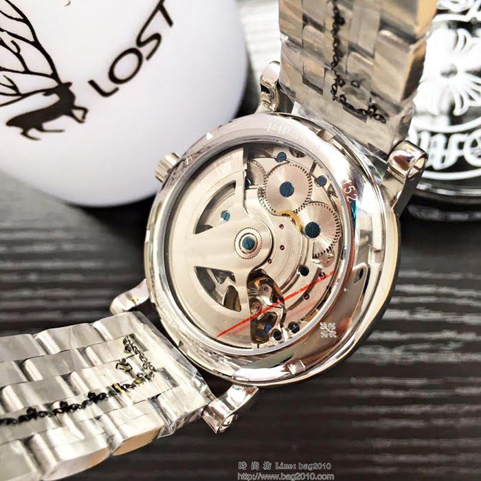 百達翡麗PATEK PHILPPE 獨特雙飛輪設計 頂級316精鋼表殼錶帶 全自動機械機芯 精品男士腕表  wssb4667